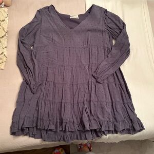 flowy babydoll urban outfitters dress dress with dot detailing and a scoop neck